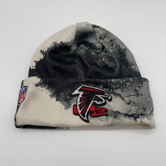 Atlanta Falcons NFL Black White New Era Tie Dye Beanie Cap M/L - Picture 1 of 3